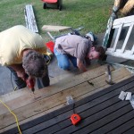 Alan and Grandpa securing the steps